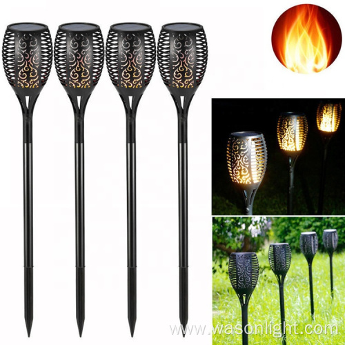 2 Year Warranty Excellent Landscape Flame Torch Lights Outdoor High Quality Park Garden Pillar Solar Light